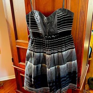Brand new with tags BCBG Maxazria strapless black and white dress size 4
